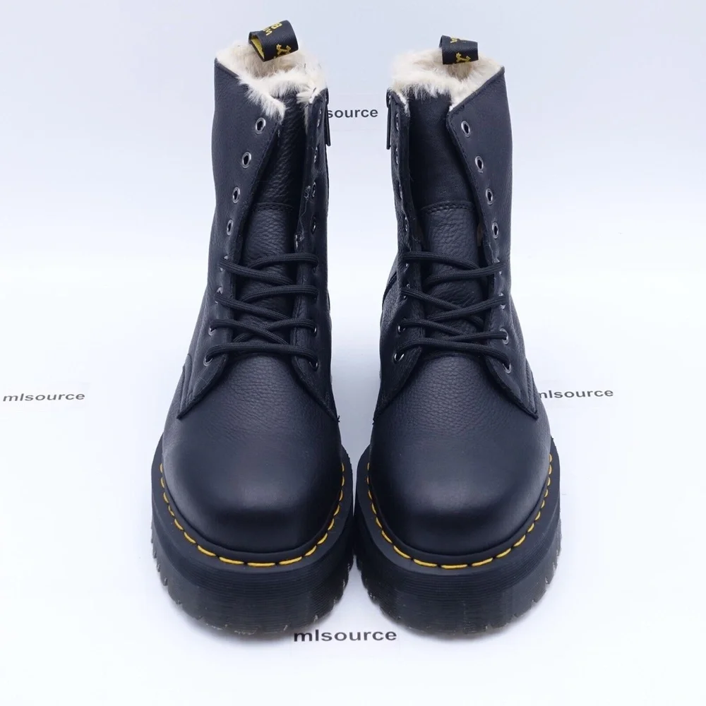 NEW Dr. Martens Women's Jadon Faux Fur Lined 8 Eye Platform Water Resistant Boot - Picture 6 of 12